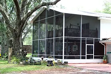 Two story gable screen room by East Coast Aluminum